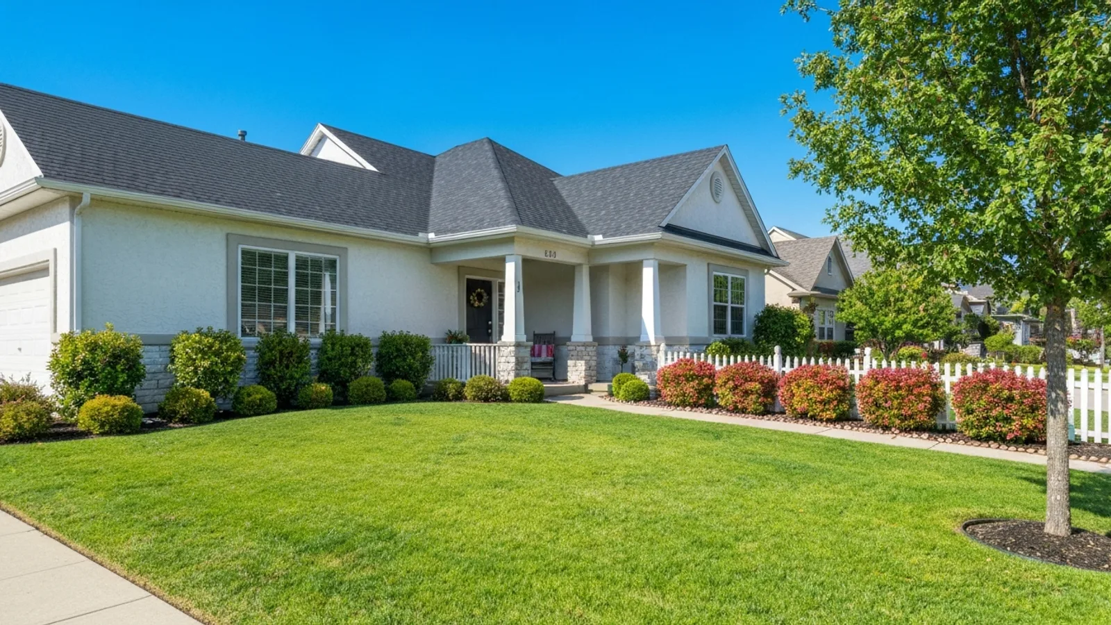 Well-maintained home exterior representing resale value tied to a dry, encapsulated crawl space